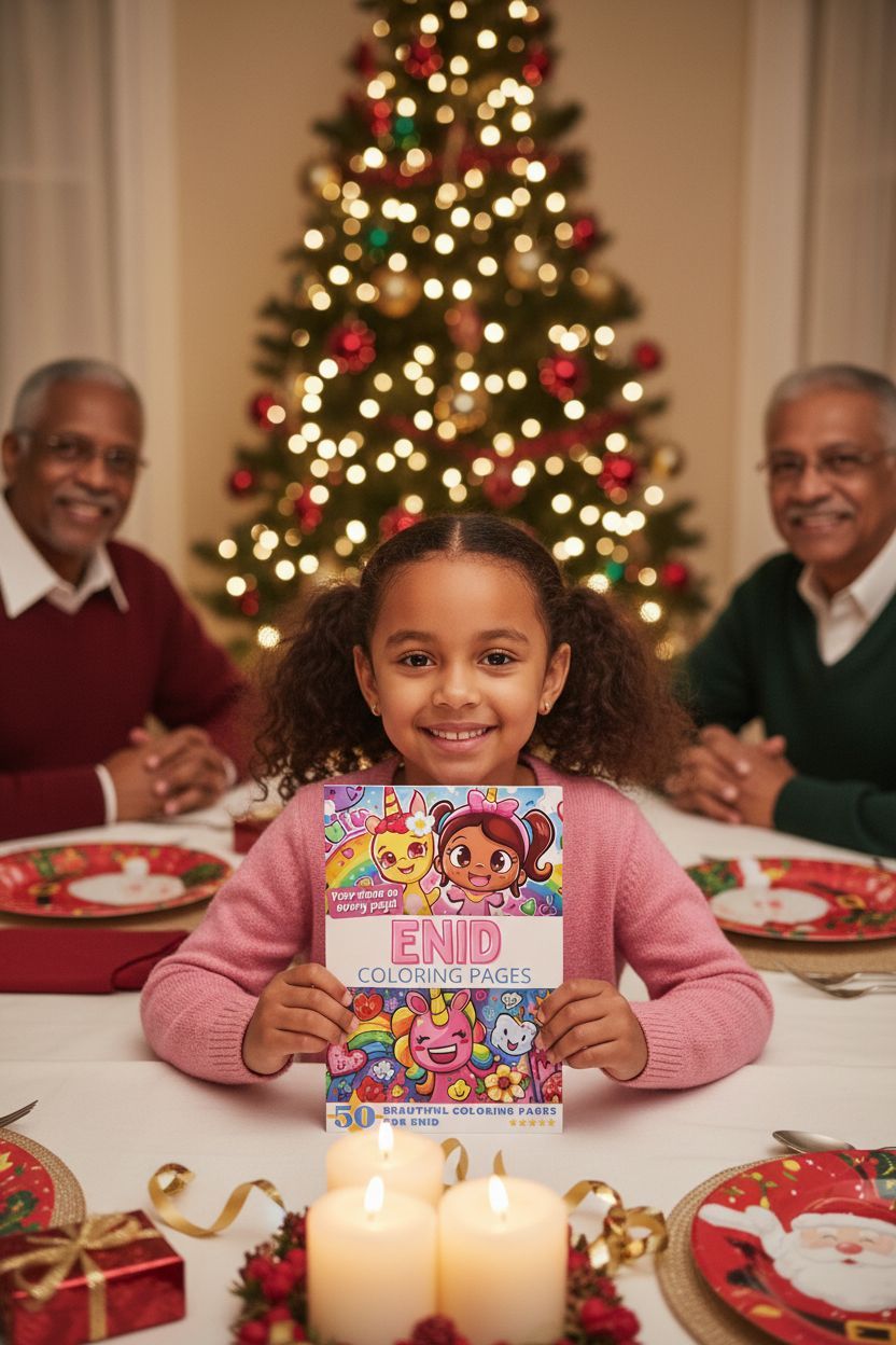 Enid Christmas coloring pages gift