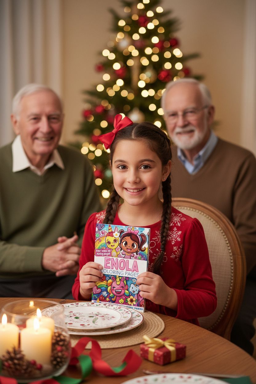 Enola Christmas coloring pages gift
