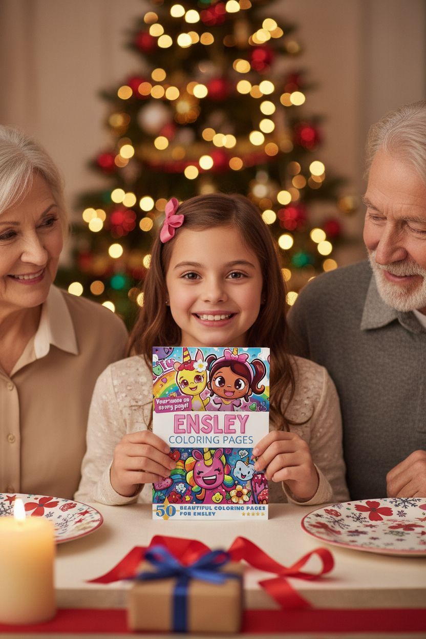 Ensley Christmas coloring pages gift