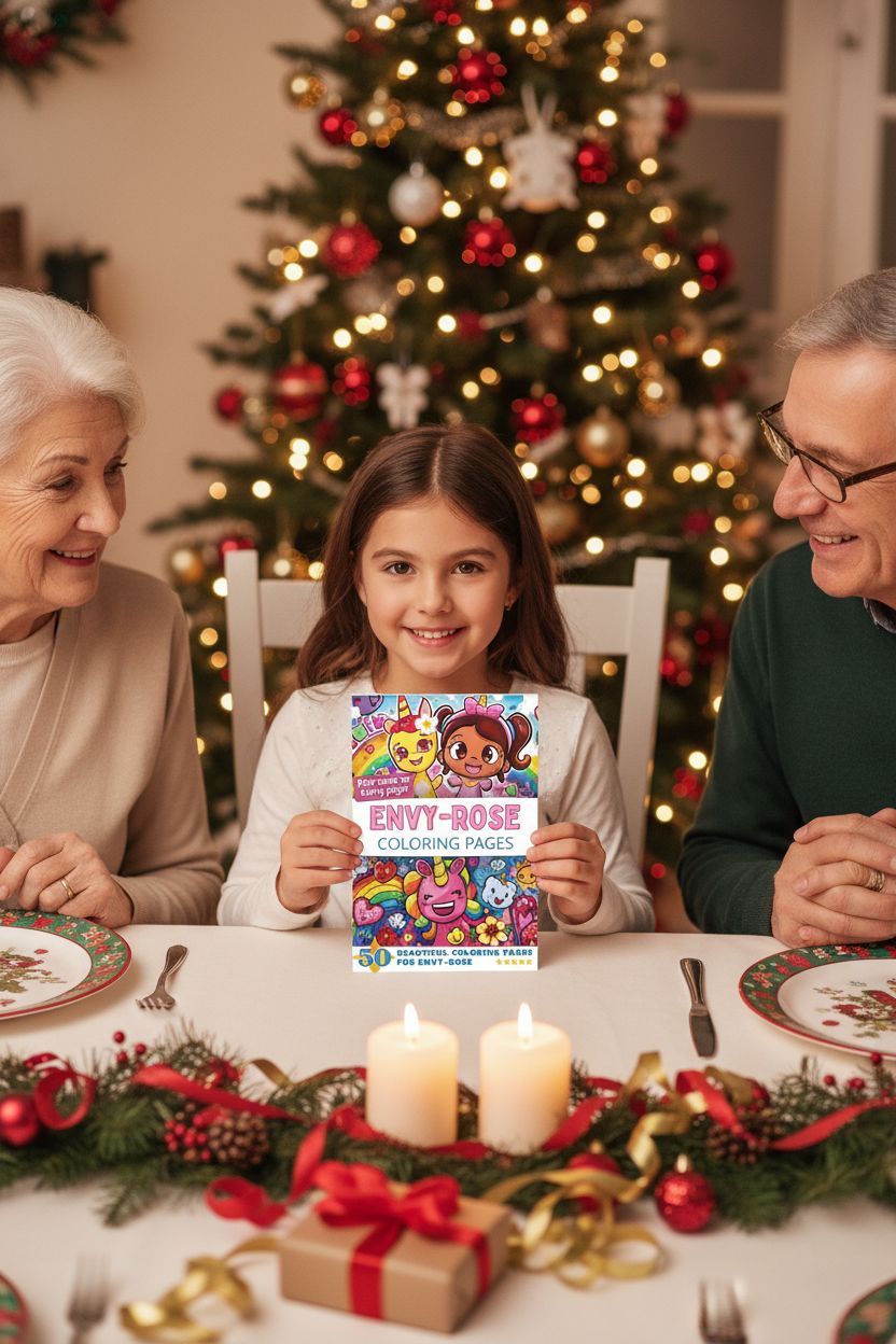 Envy-Rose Christmas coloring pages gift