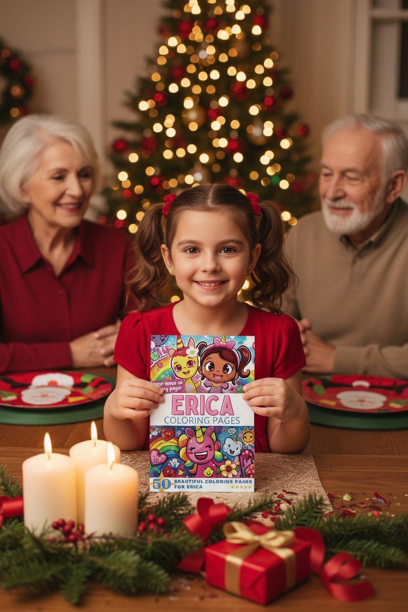 Erica Christmas coloring pages gift