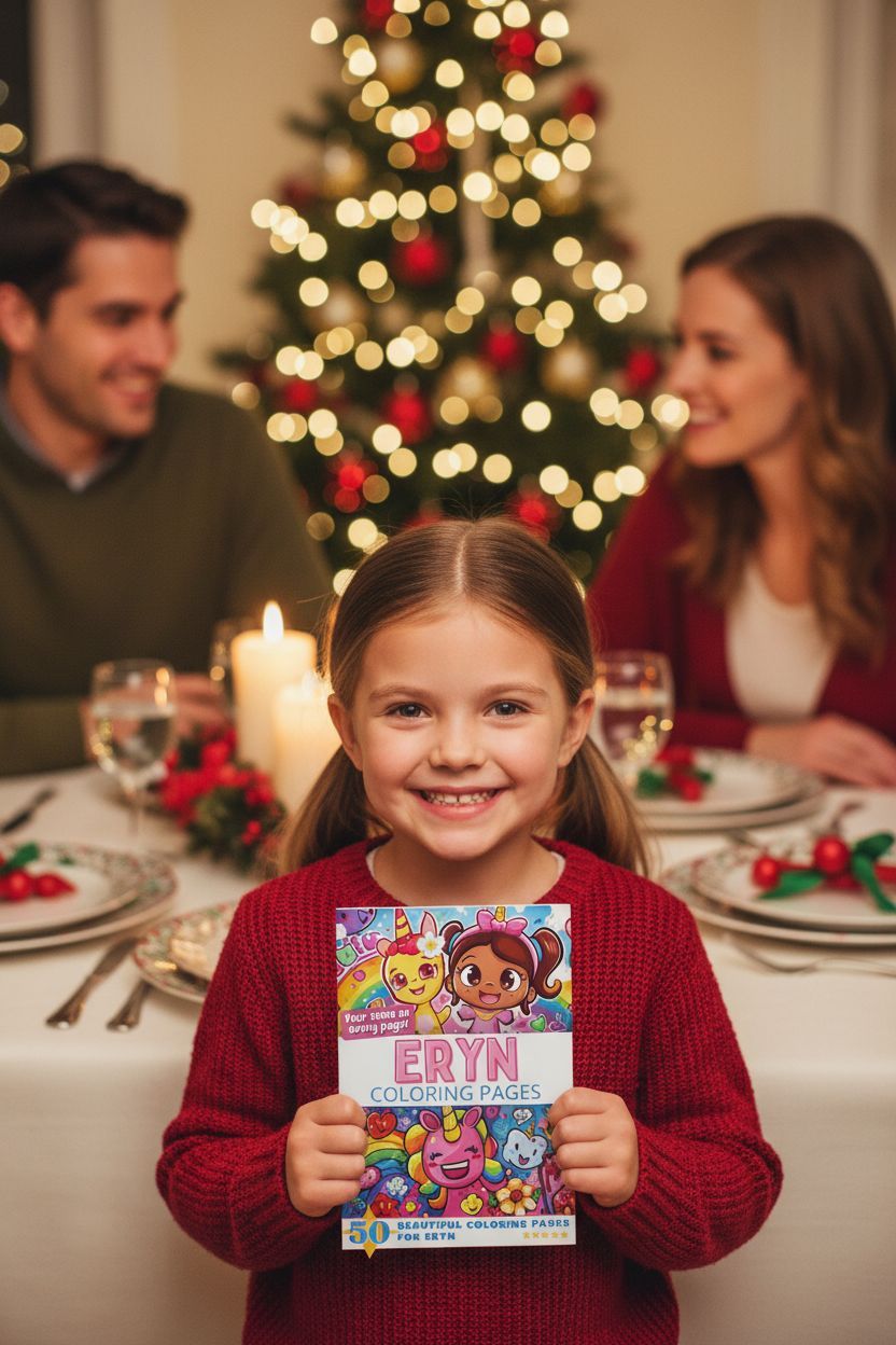 Eryn Christmas coloring pages gift