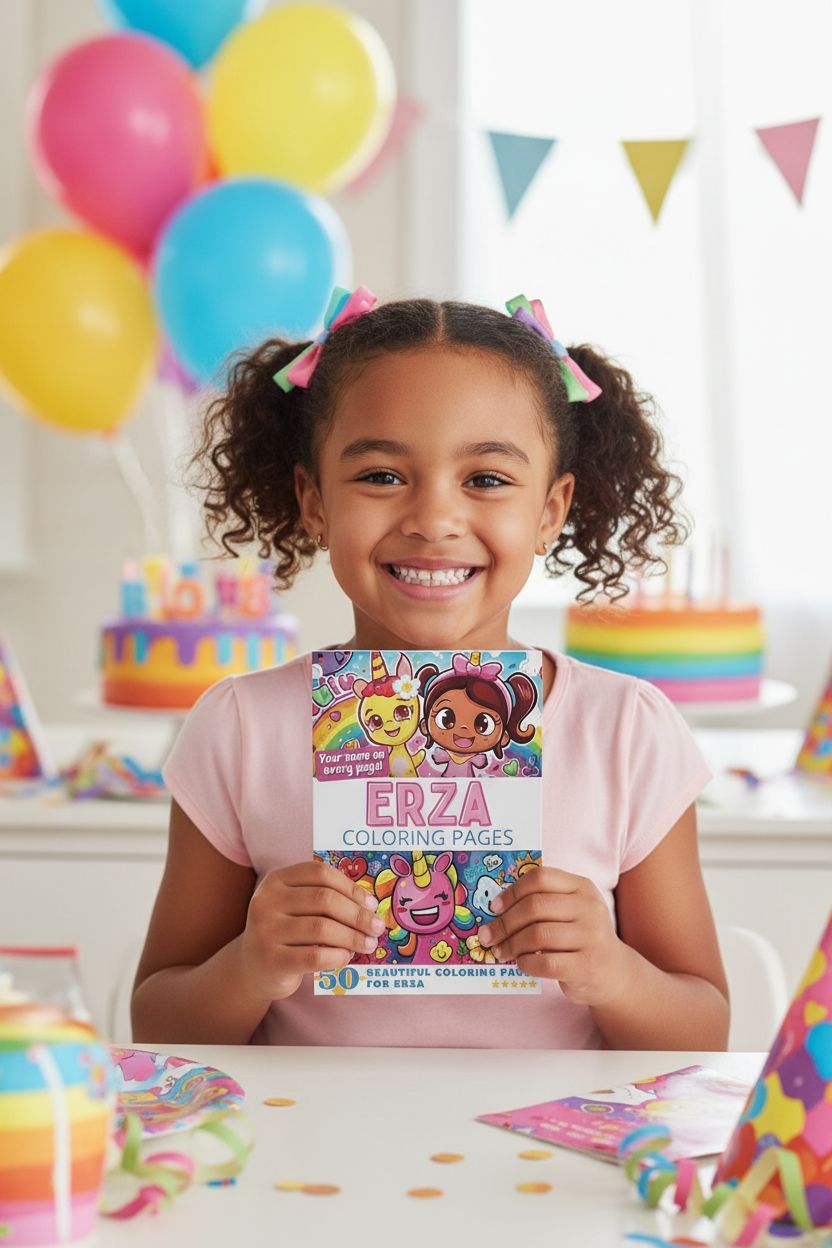 Erza coloring book in use