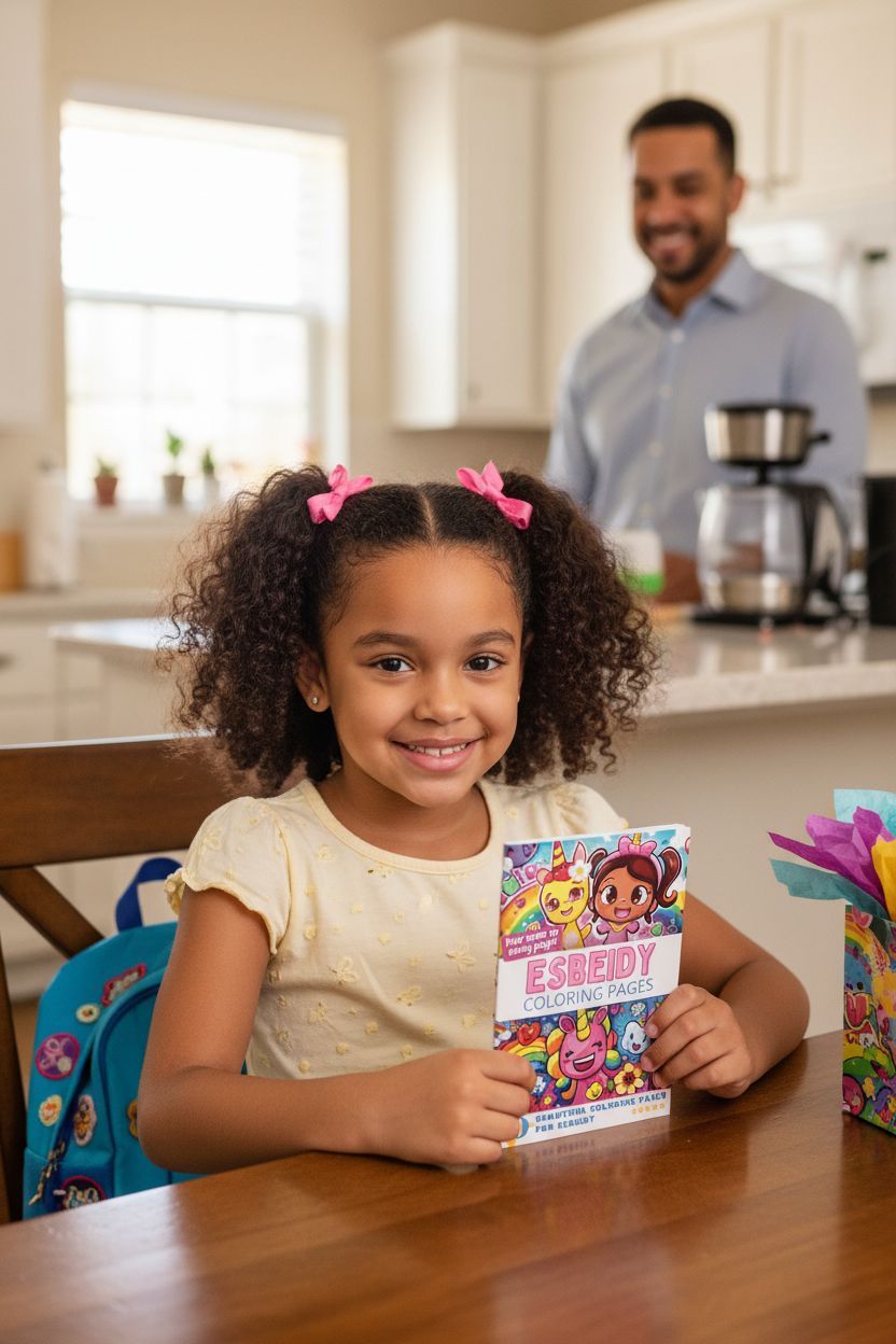 Esbeidy coloring book in use