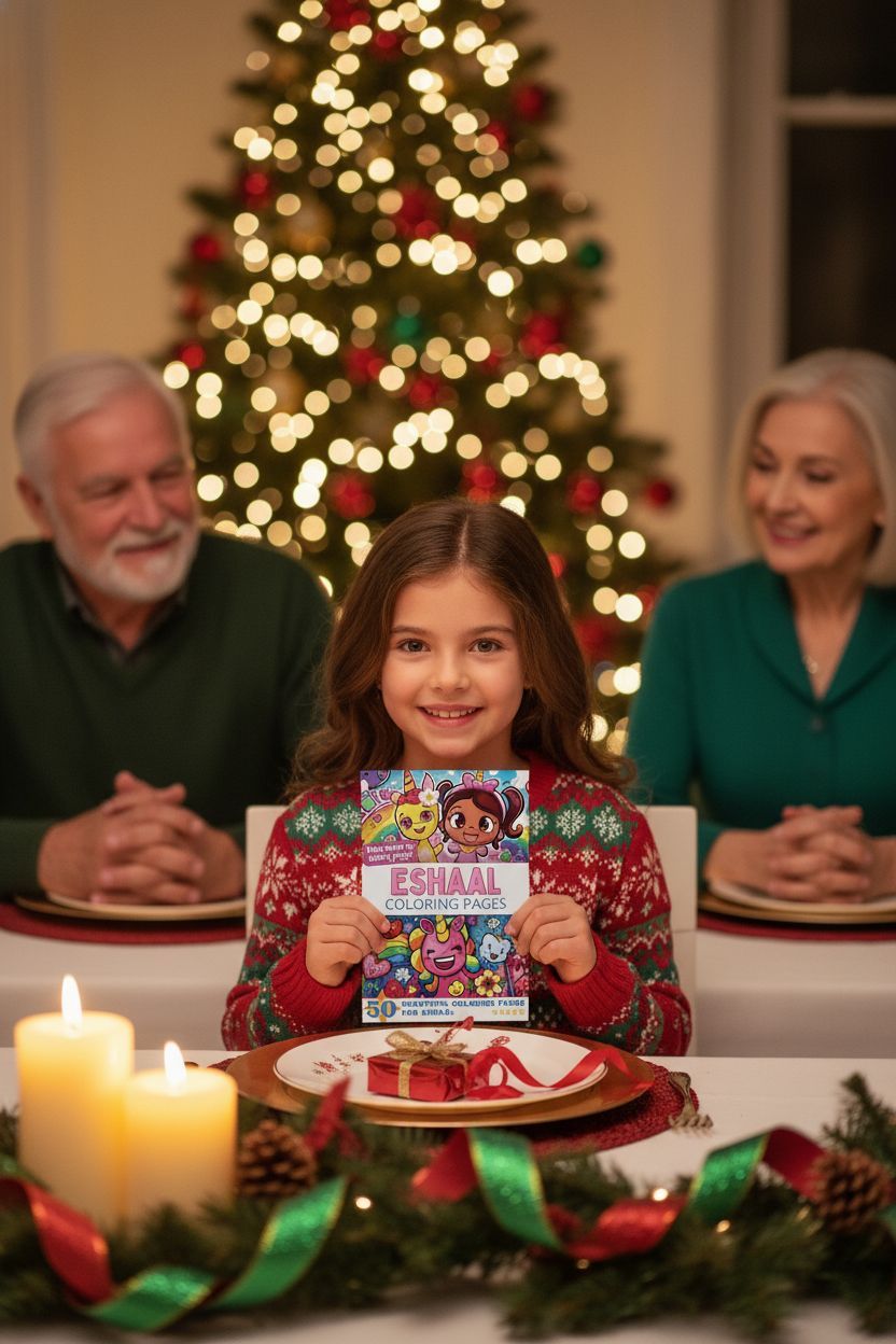 Eshaal Christmas coloring pages gift