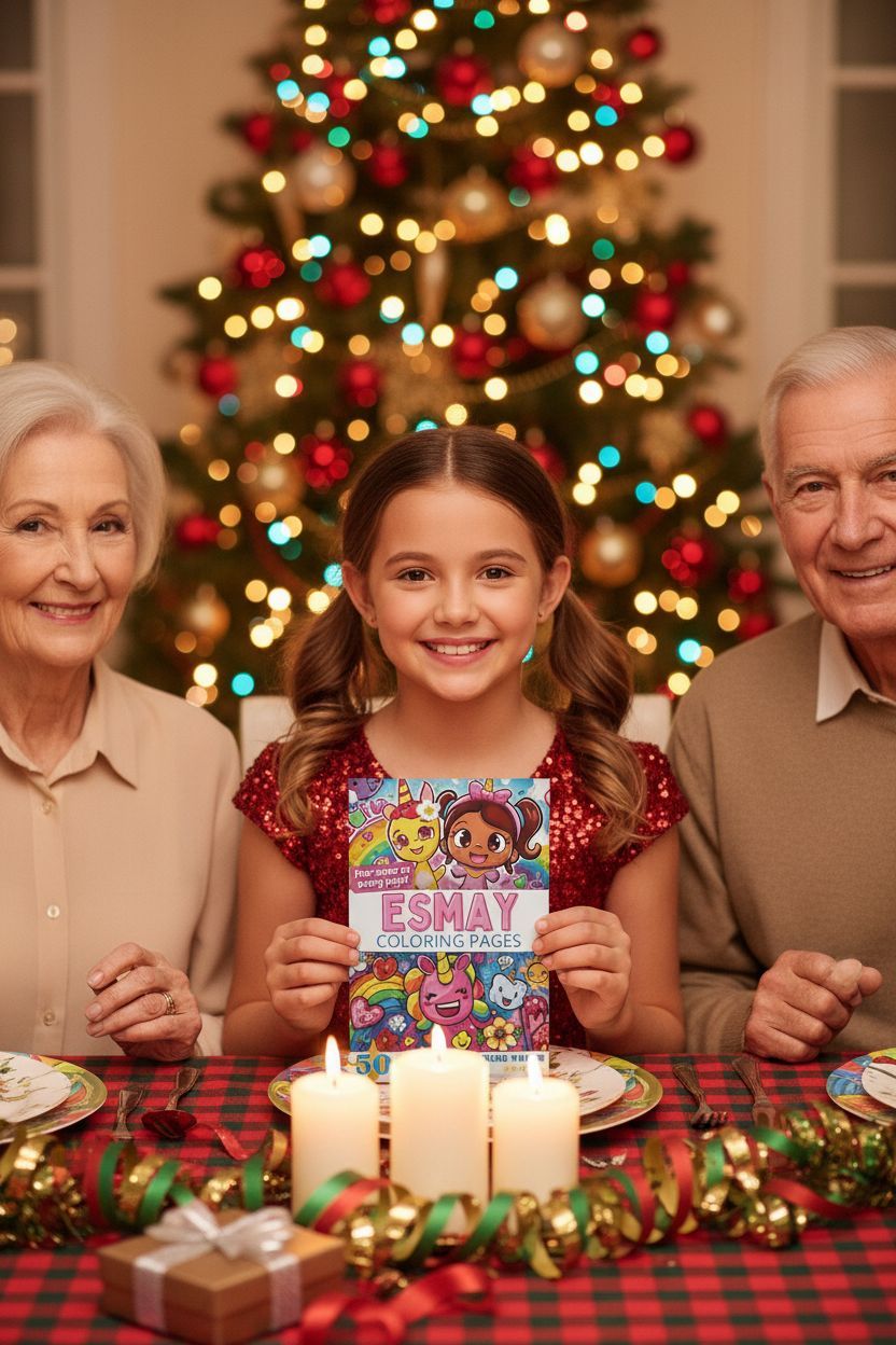 Esmay Christmas coloring pages gift