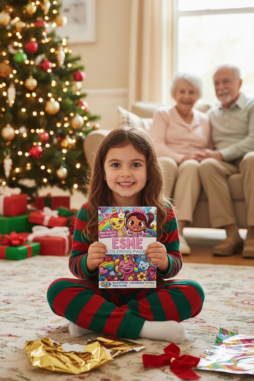 Esme Christmas coloring pages gift