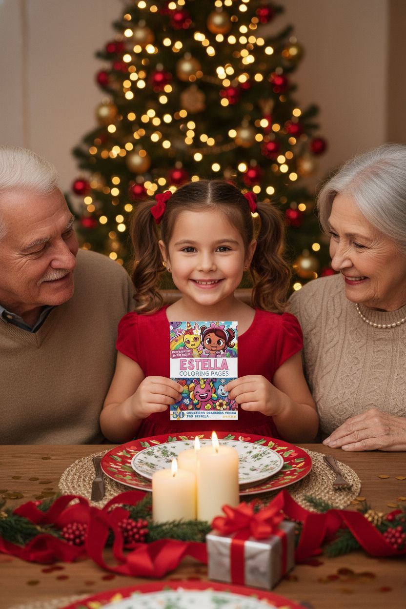 Estella Christmas coloring pages gift