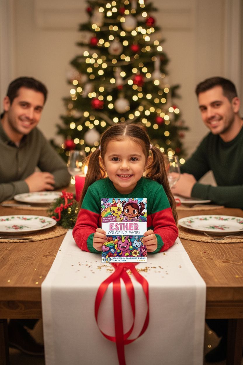 Esther Christmas coloring pages gift