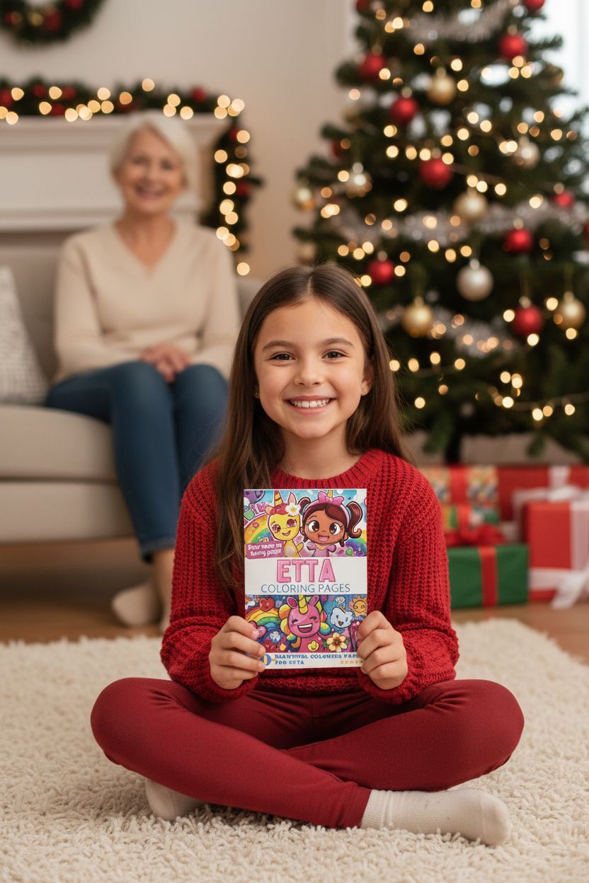 Etta Christmas coloring pages gift