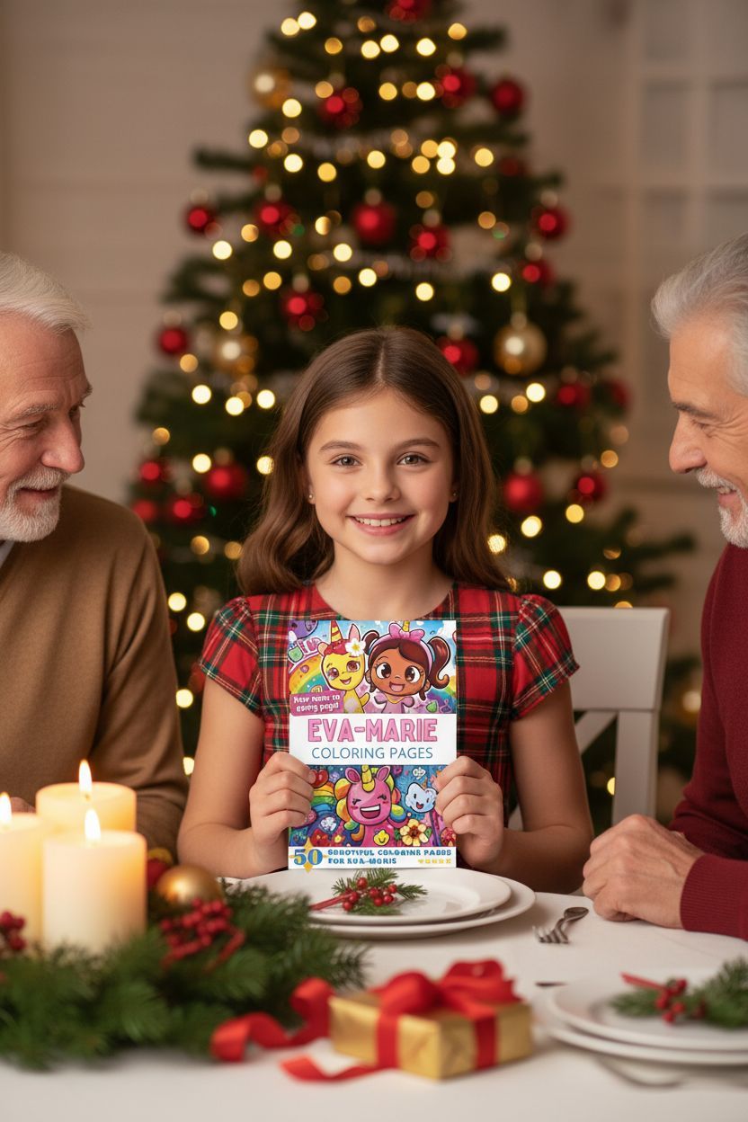 Eva-Marie Christmas coloring pages gift