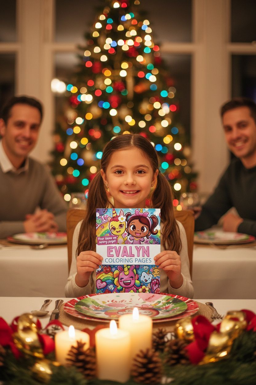 Evalyn Christmas coloring pages gift