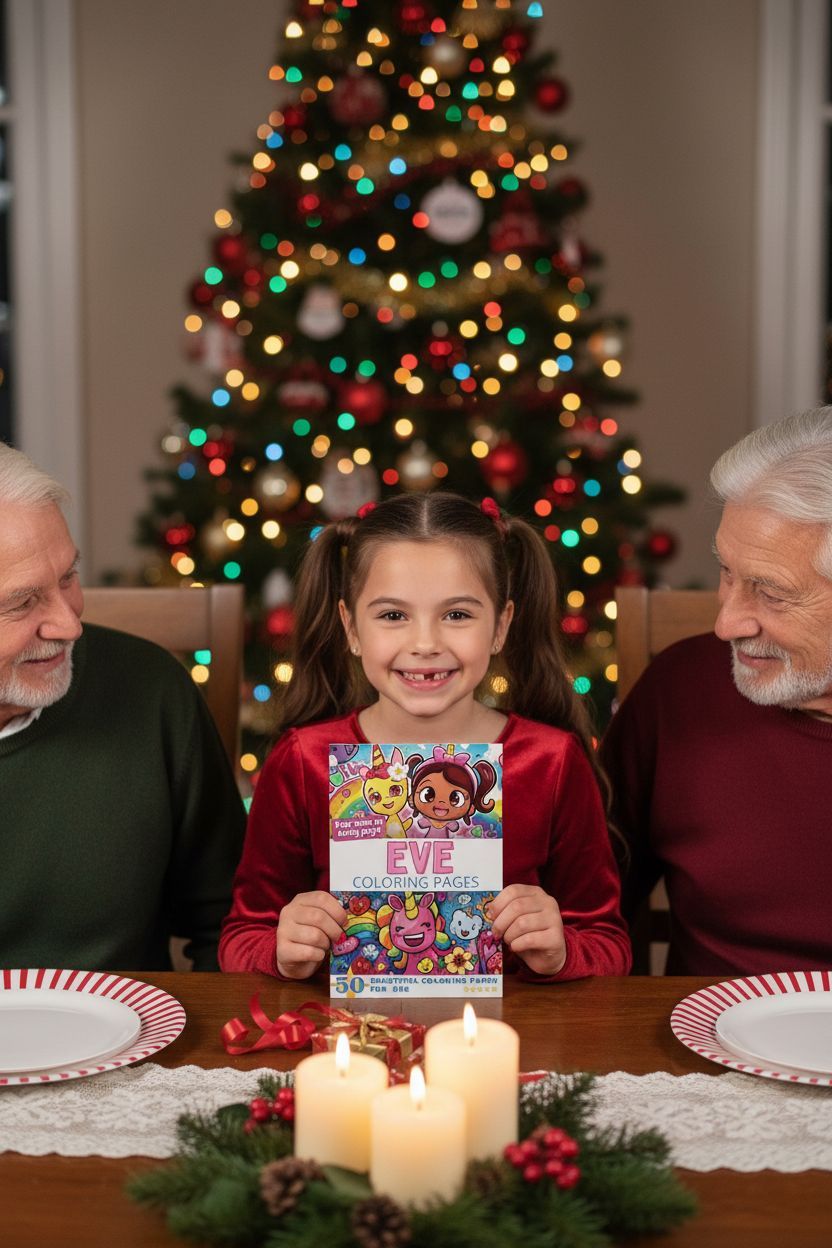 Eve Christmas coloring pages gift