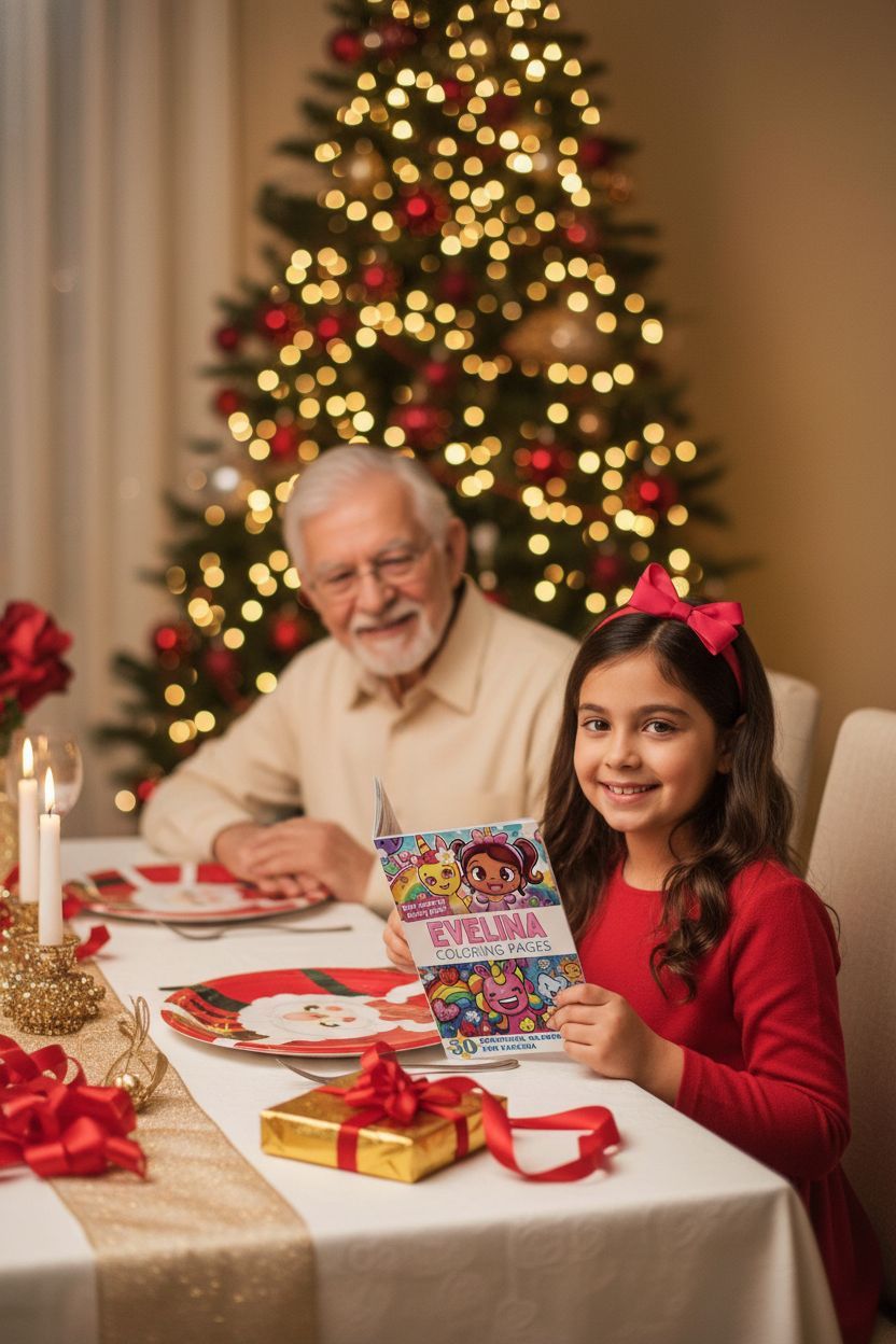 Evelina Christmas coloring pages gift