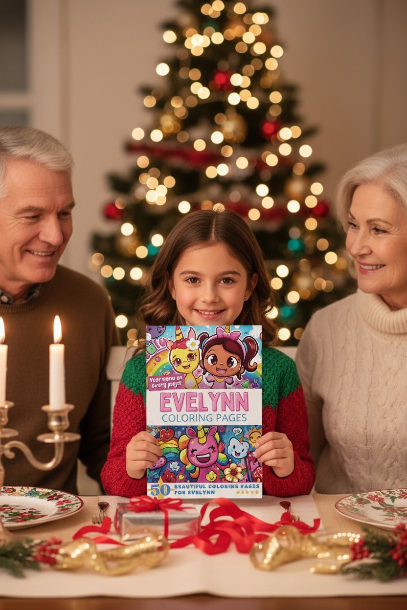 Evelynn Christmas coloring pages gift