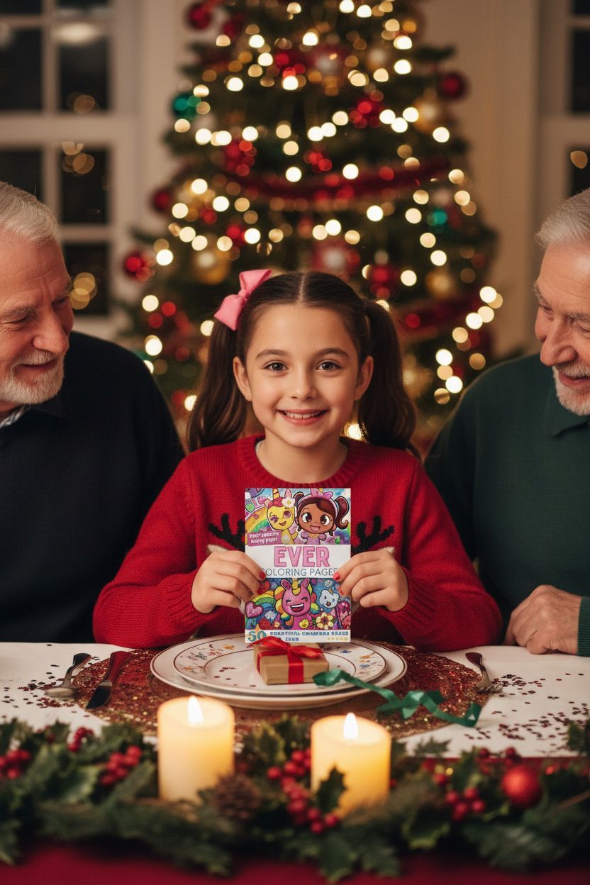 Ever Christmas coloring pages gift