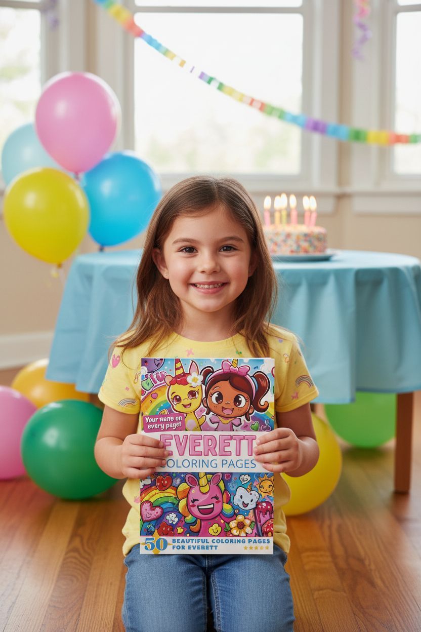 Everett coloring book in use