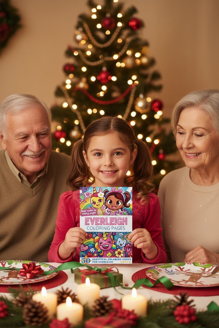 Everleigh Christmas coloring pages gift