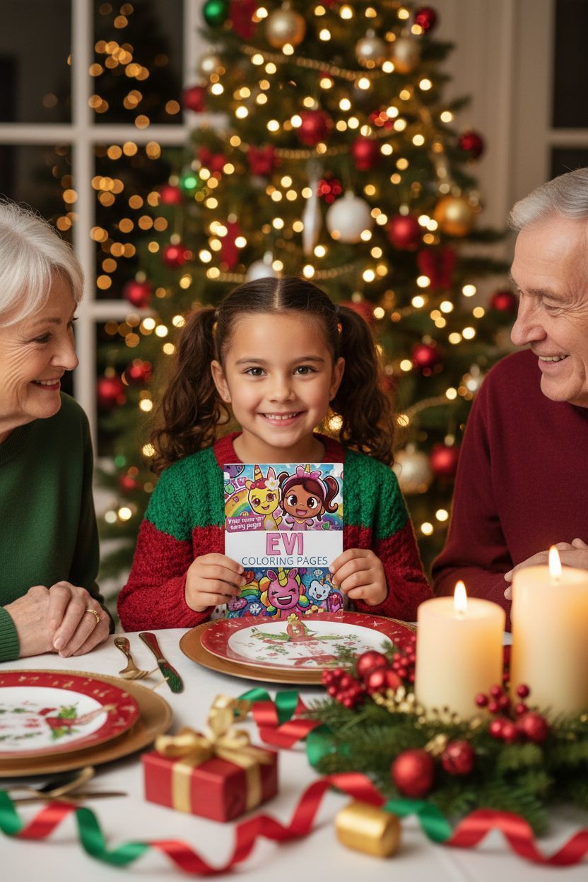 Evi Christmas coloring pages gift