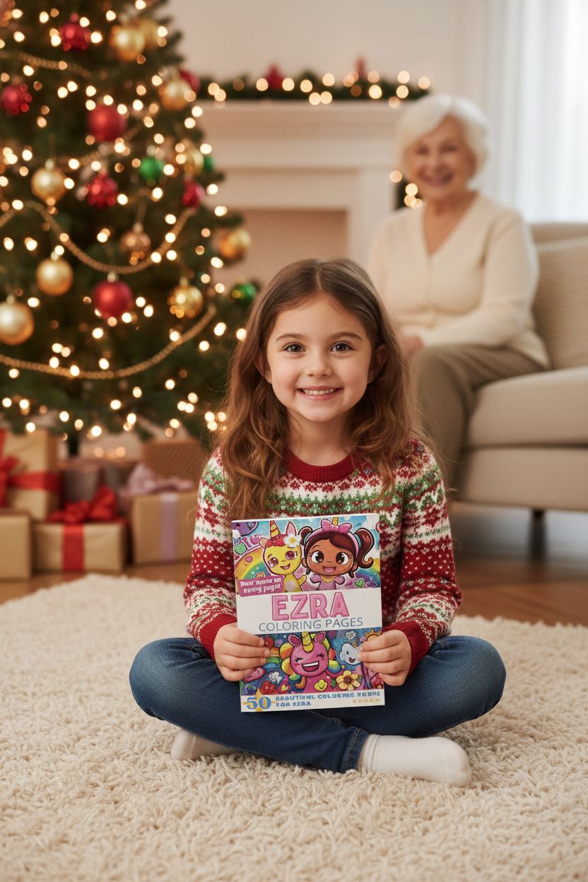 Ezra Christmas coloring pages gift