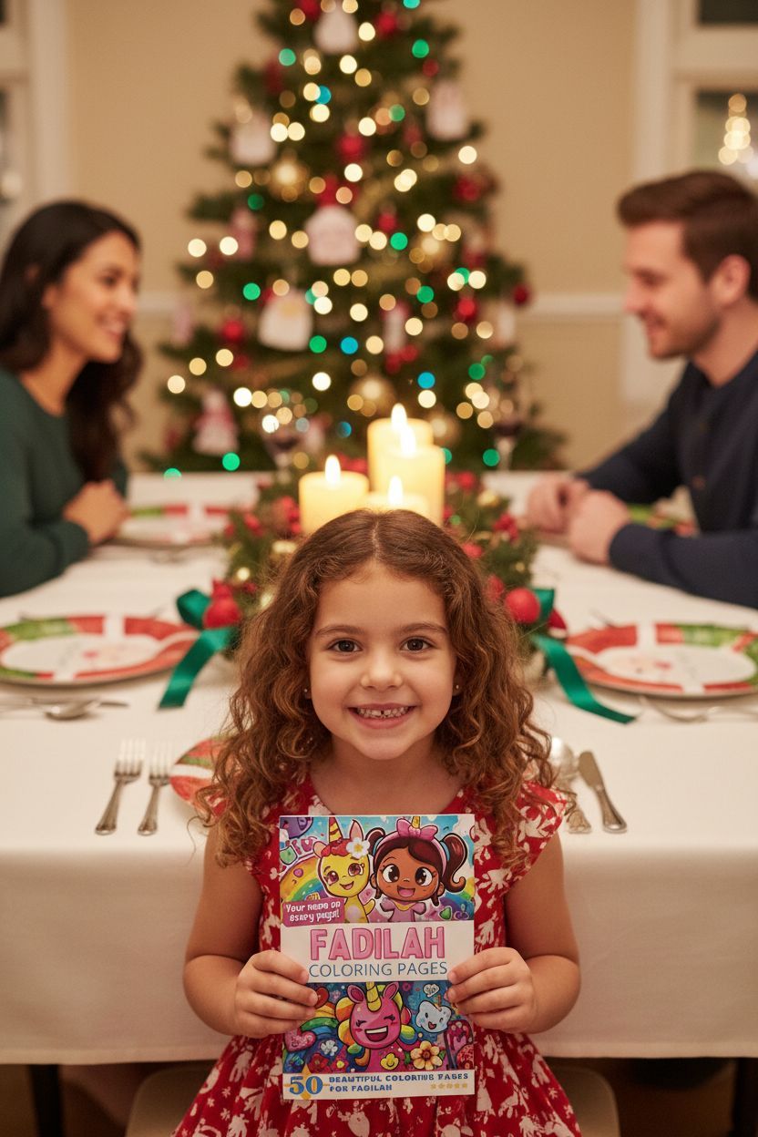 Fadilah Christmas coloring pages gift