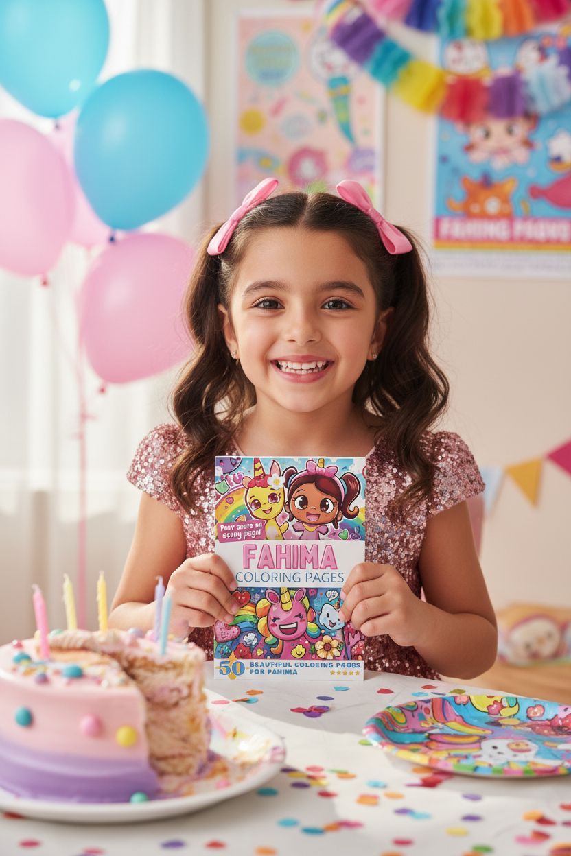 Fahima coloring book in use