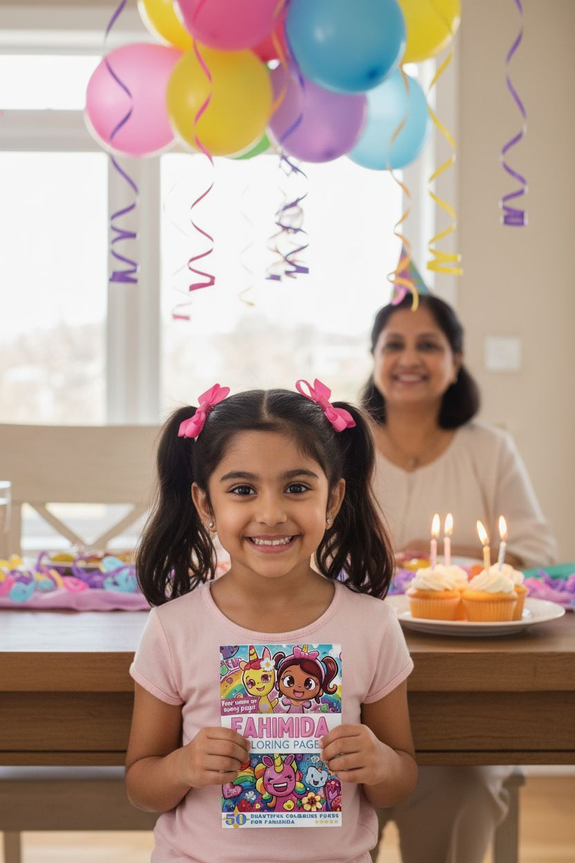 Fahimida coloring book in use