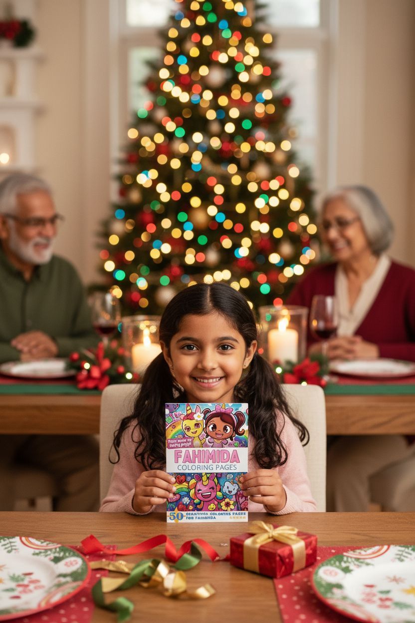 Fahimida Christmas coloring pages gift