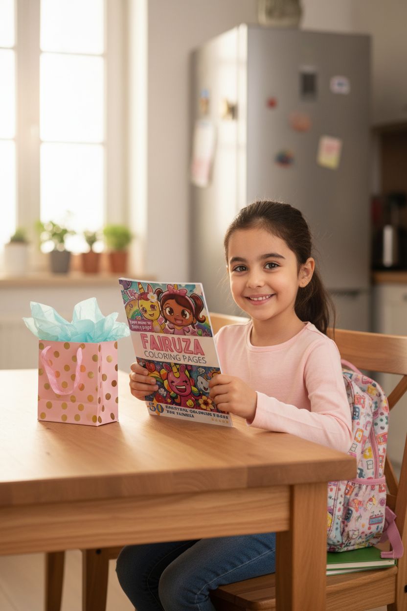 Fairuza coloring book in use