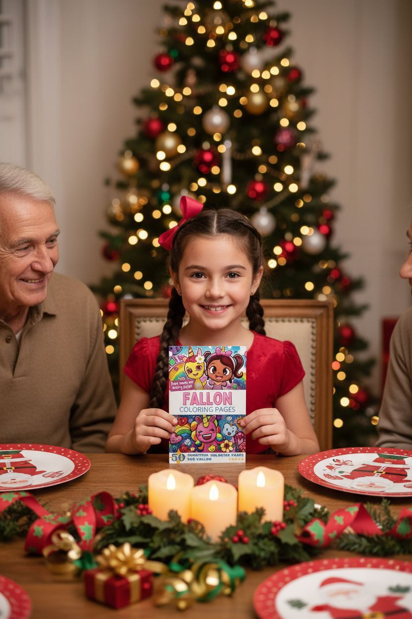 Fallon Christmas coloring pages gift