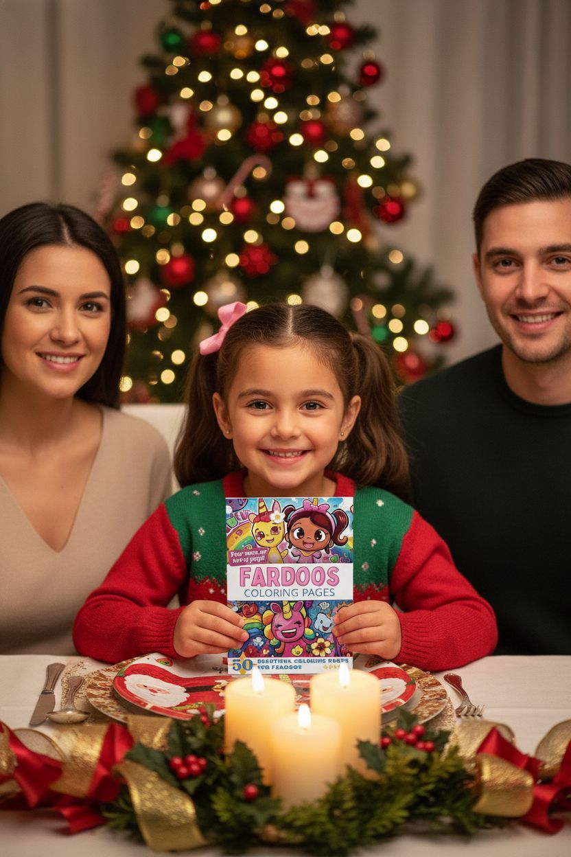Fardoos Christmas coloring pages gift