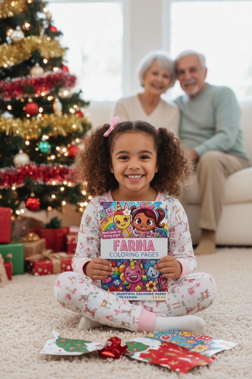 Fariha Christmas coloring pages gift