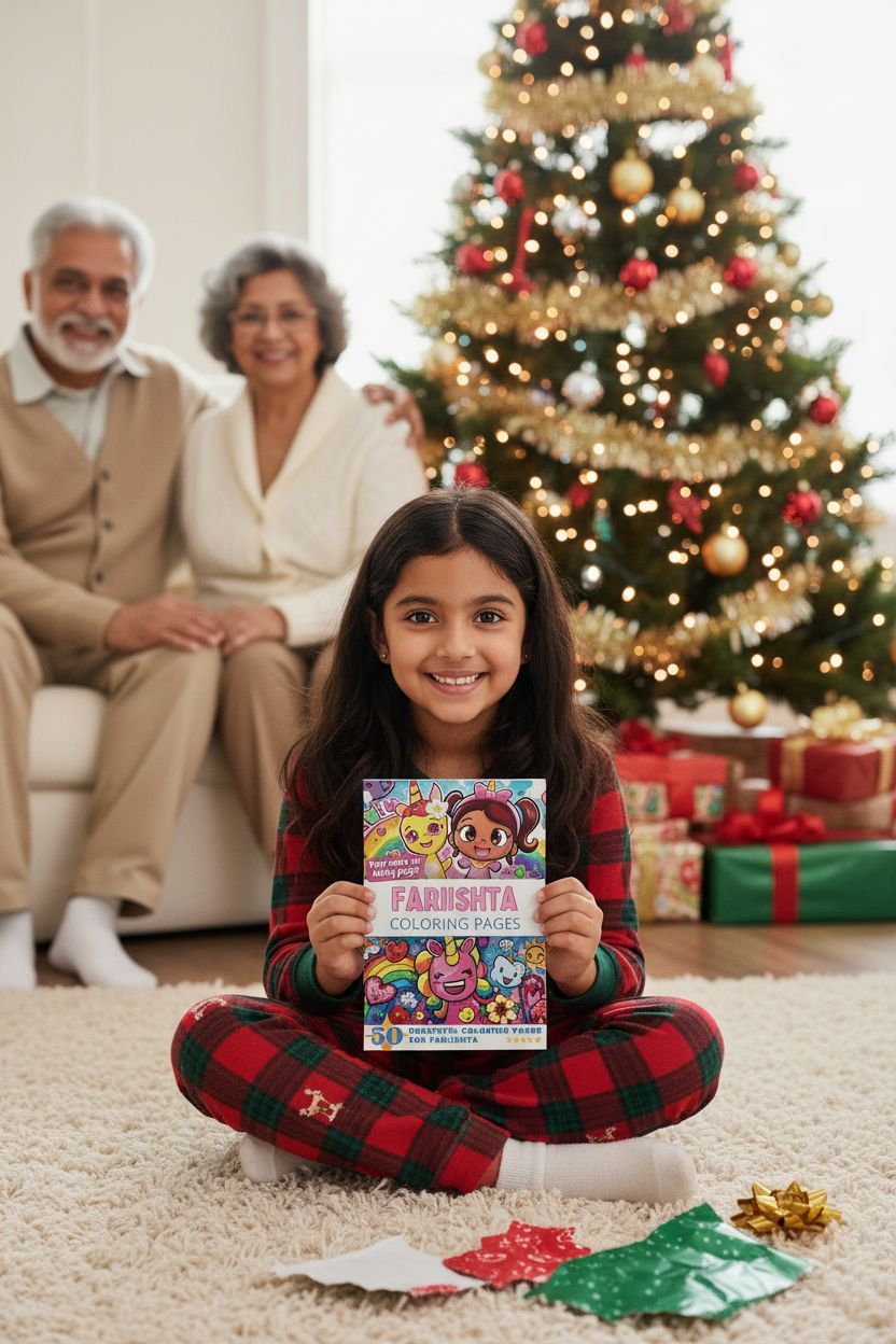 Fariishta Christmas coloring pages gift