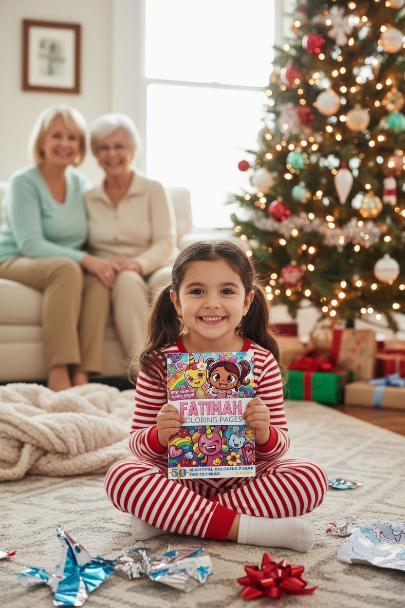 Fatimah Christmas coloring pages gift