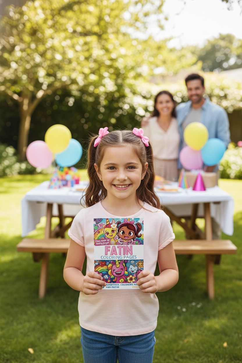 Fatin coloring book in use