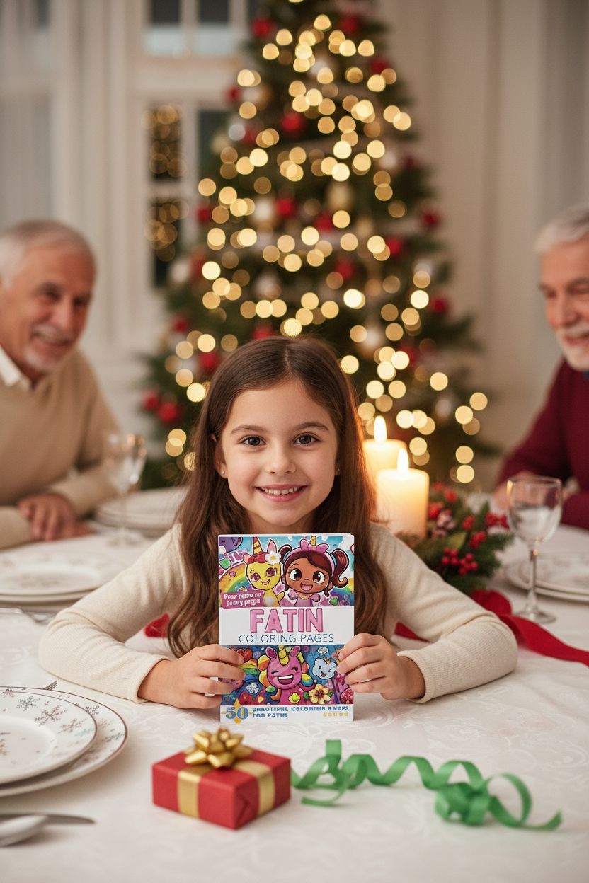 Fatin Christmas coloring pages gift