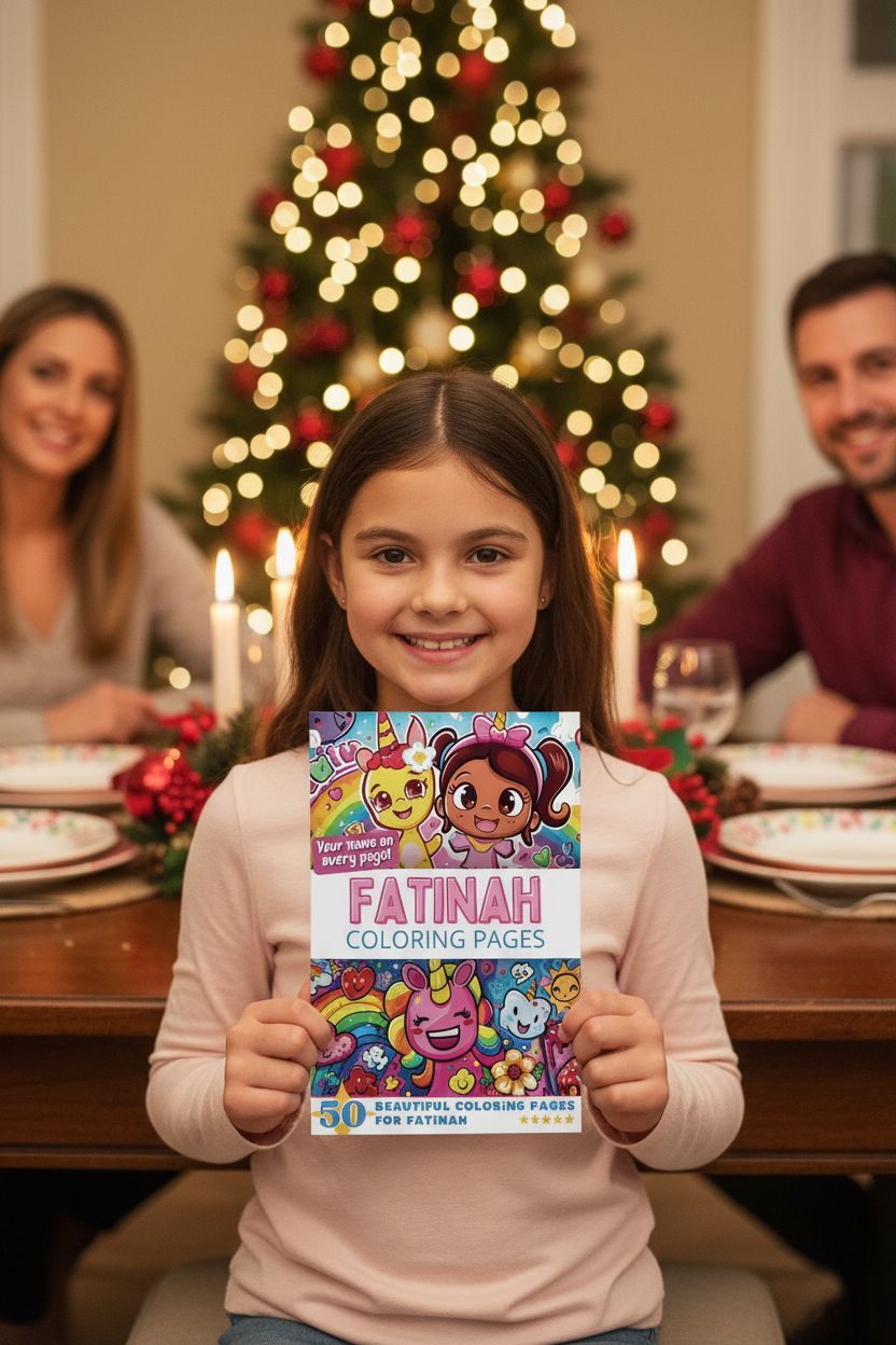 Fatinah Christmas coloring pages gift