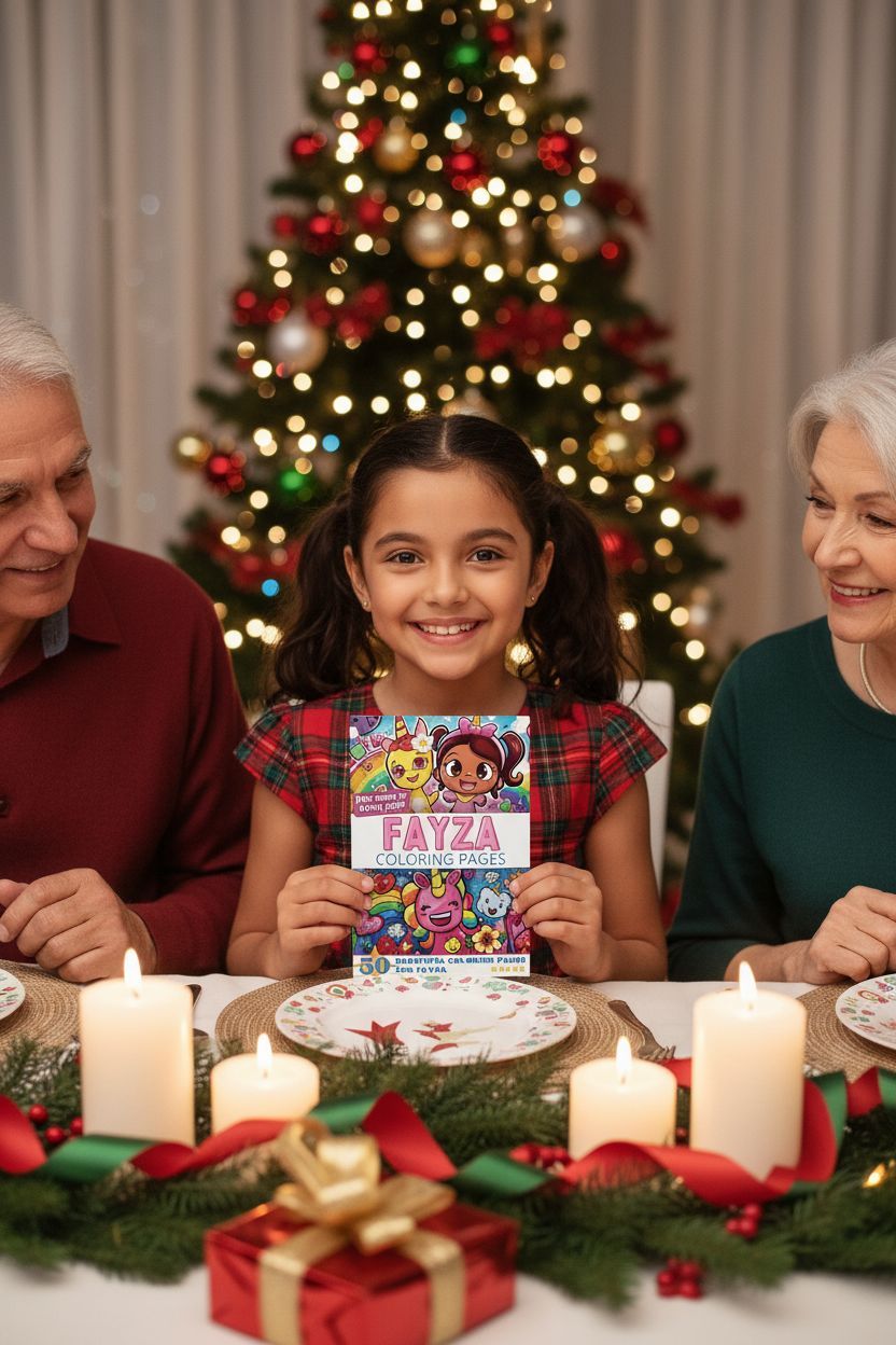 Fayza Christmas coloring pages gift