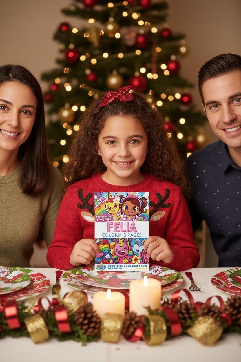 Felia Christmas coloring pages gift