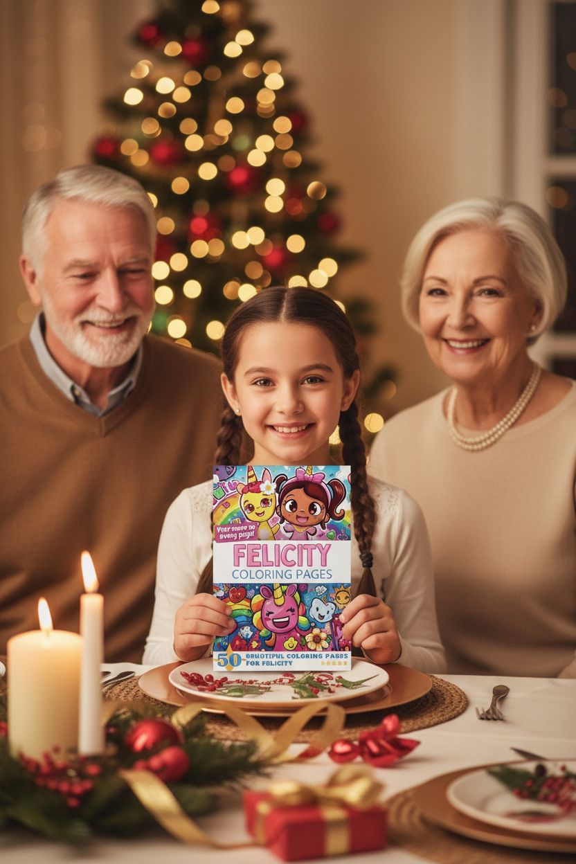 Felicity Christmas coloring pages gift