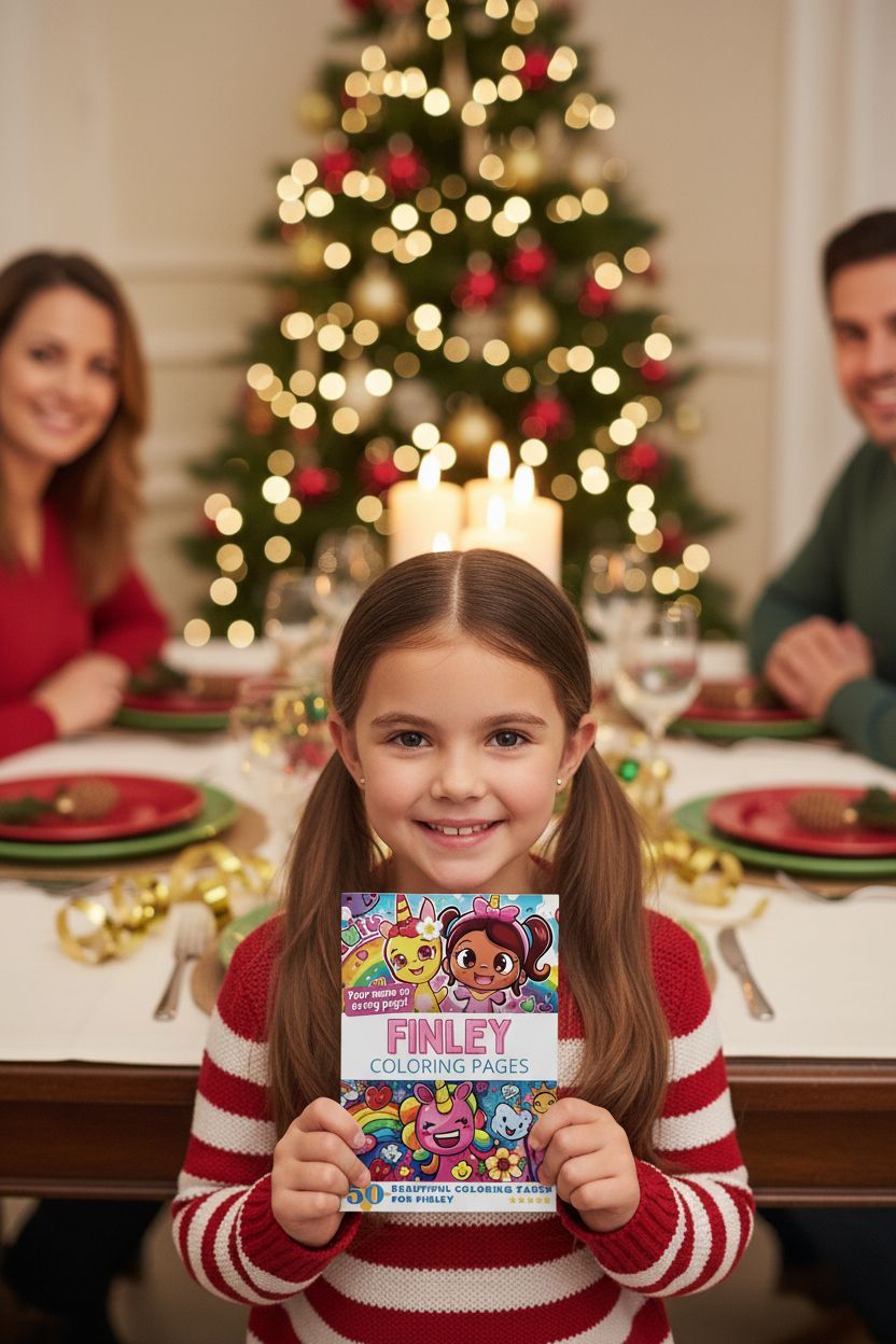 Finley Christmas coloring pages gift