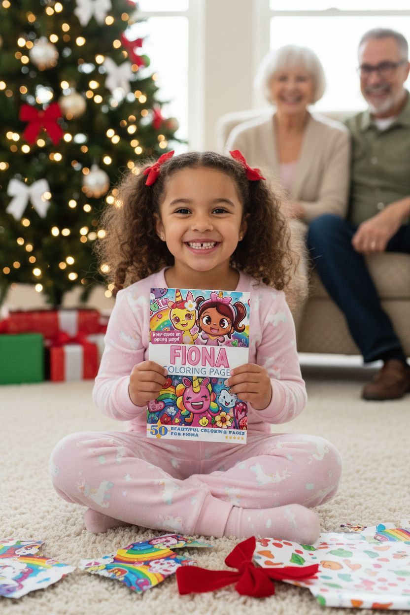 Fiona Christmas coloring pages gift