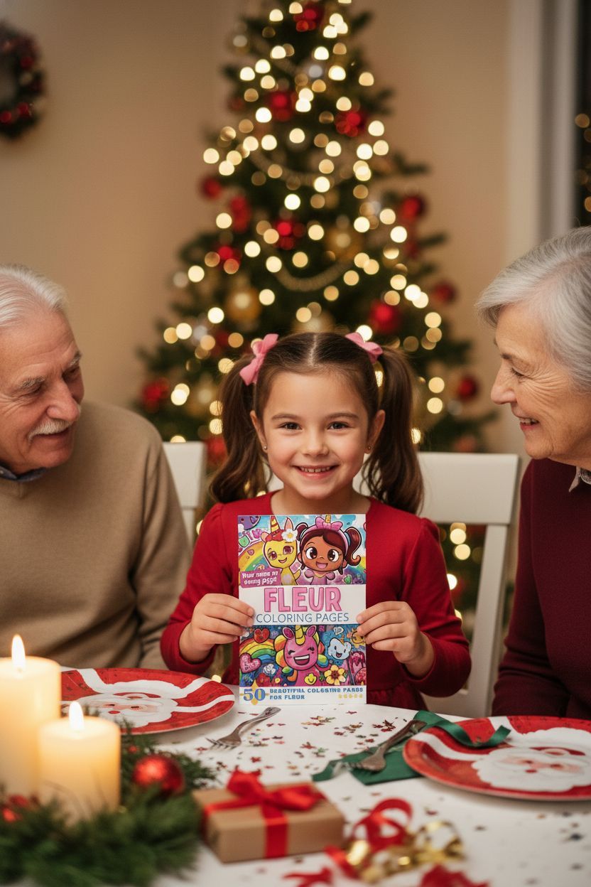 Fleur Christmas coloring pages gift