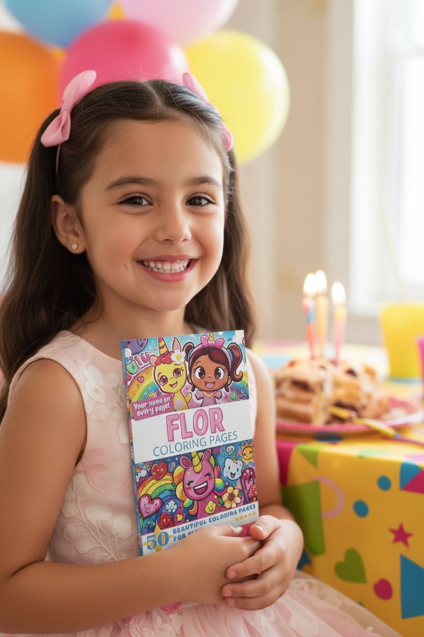 Flor coloring book in use