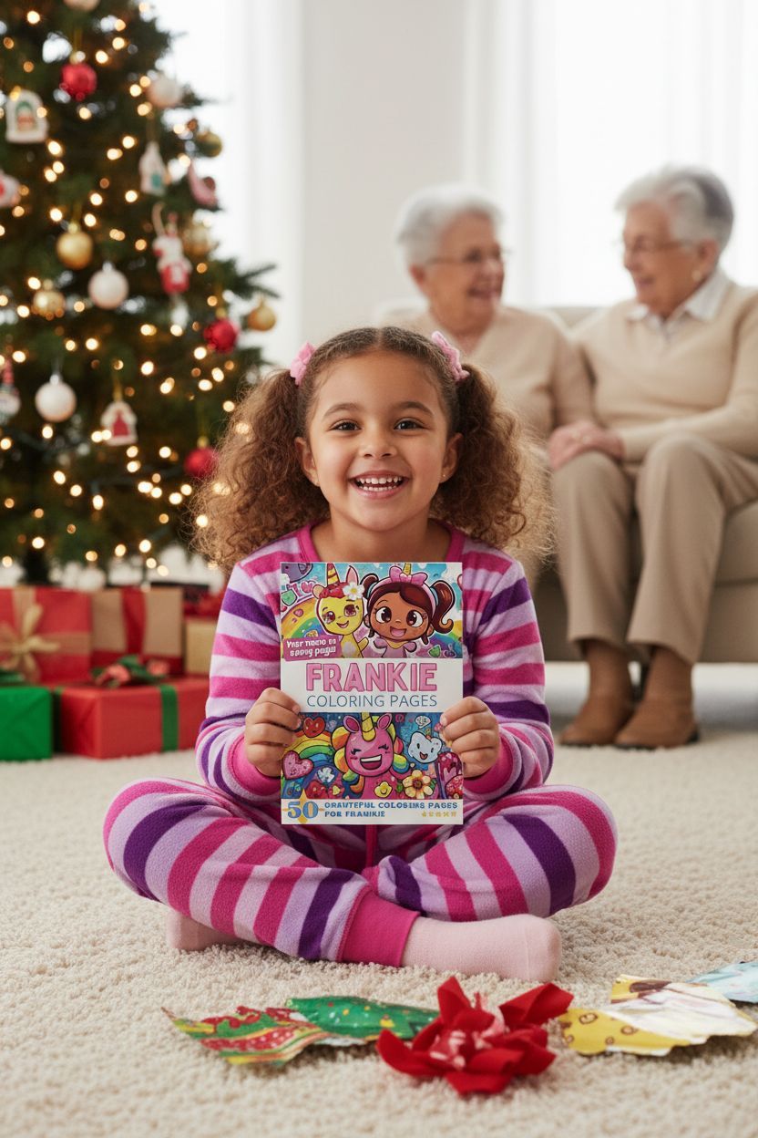 Frankie Christmas coloring pages gift