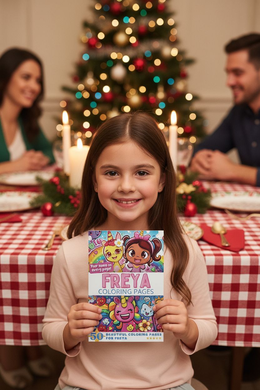 Freya Christmas coloring pages gift