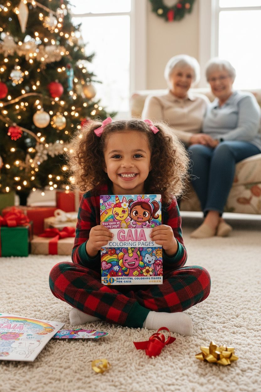 Gaia Christmas coloring pages gift