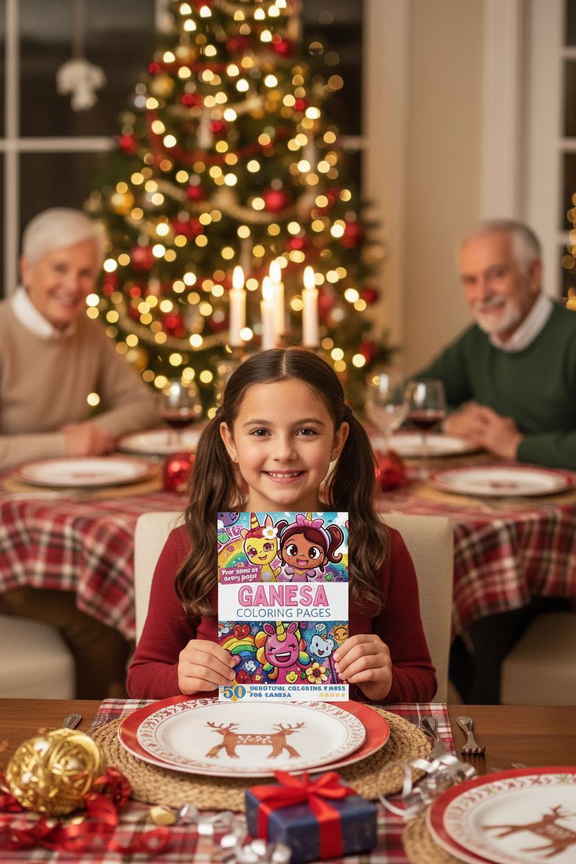Ganesa Christmas coloring pages gift