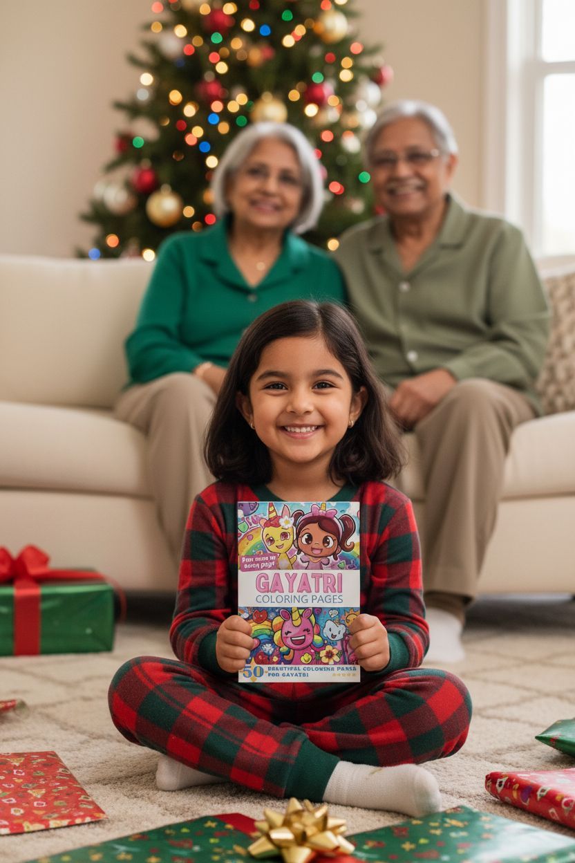 Gayatri Christmas coloring pages gift