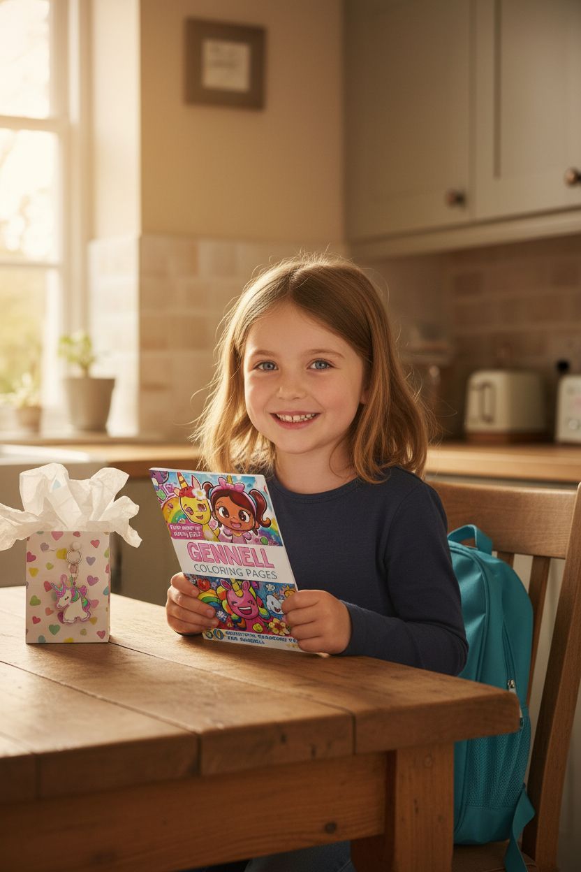 Gennell coloring book in use